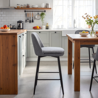 Sunvega Counter Height Swivel Bar Stools Set of 2 with Upholstered Seat and Back