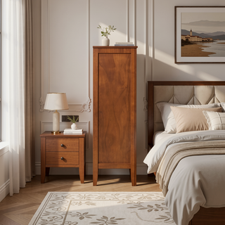 Sunvega Fully Assembled 6 Drawer Dresser with French Dovetail Wood Veneer Finish