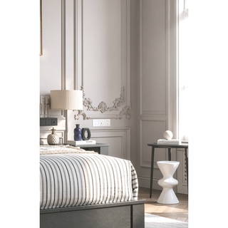 Sunvega Contemporary Gray Gun Metal Finish Two Drawer Nightstand with Round Handle Pull