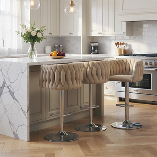 Sunvega 360 Degree Swivel Adjustable Counter Height Bar Stools Set of 2