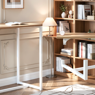 Sunvega Modern Bar Table with 3 Storage Shelves and Anti-Toppling Device for Kitchen