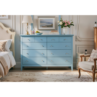 Sunvega Vibrant Teal Dresser with Sleek Lines for Any Room Storage