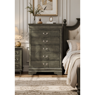 Sunvega Dark Brown Tufted Polyurethane Upholstered King Size Bed Frame