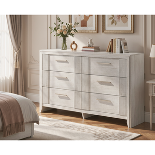 Sunvega Contemporary Brown Nightstand with Two Drawers and Rich Wood Finish