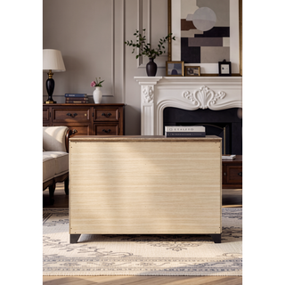 Sunvega Madison Espresso Finish Nightstand with 2 Large Storage Drawers and Wood Frame