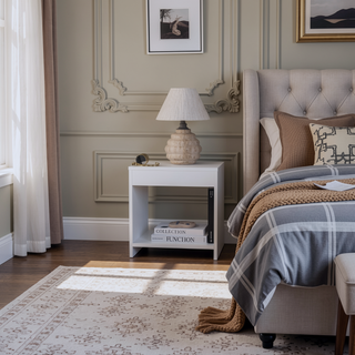 Sunvega Wenge Nightstand with Open Storage for Books and Décor