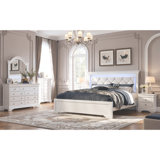 Sunvega Crystal Embellished Contemporary Dresser with Textured Crocodile Drawers