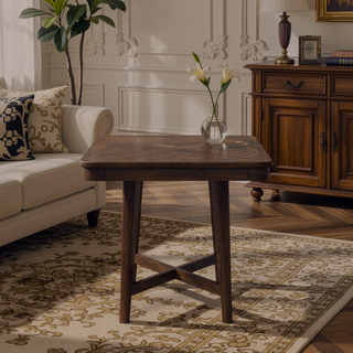 Sunvega Old World Cherry Finish Dining Table for Small Space 54x34 Inch