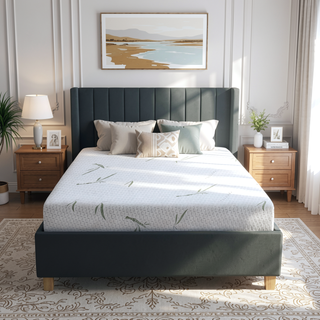 Sunvega 10-Inch Dual Layer Gel Infused Memory Foam Mattress with Bamboo Cover