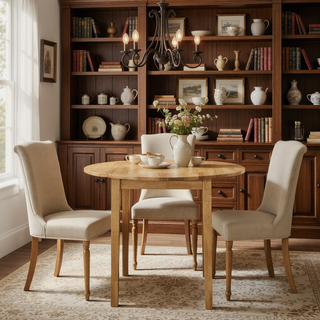 Sunvega Cappuccino and Tan 3-Piece Dining Set with Drop Leaf Table and Two Chairs