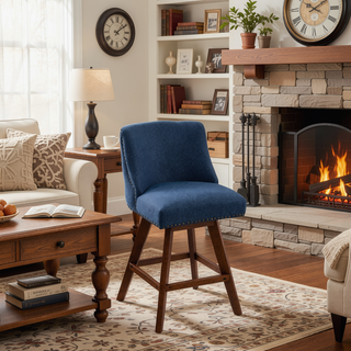 Sunvega 360-Degree Swivel Barstools with Soft Foam and Steel Spring Filler