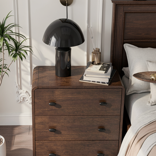 Sunvega Mid-Century Modern Solid Wood Dresser with Tapered Legs