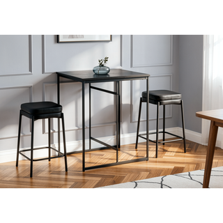 Sunvega Modern 32 Inch Rectangular Black Counter Height Dining Table