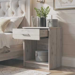Sunvega Pictor Nightstand with One Drawer and Lower Shelf Superior Top