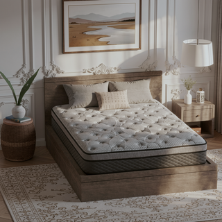 Sunvega Hybrid 12 Inch Medium Firm Queen Mattress with Pocketed Coils