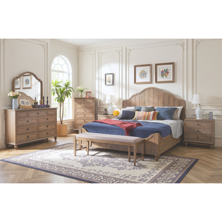 Sunvega White Hall Chest with 3 Storage Drawers and Cane Fronts