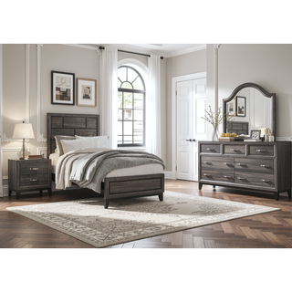 Sunvega Modern Contemporary White Finish Wooden Nightstand with 2 Dovetail Drawers