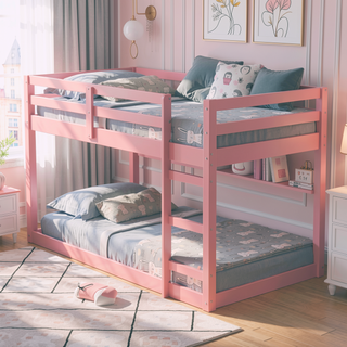 Sunvega Twin Loft Bed with Slats System and Right Facing Ladder in Espresso