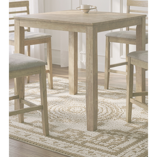 Sunvega Contemporary Gray Finish Rectangular Dining Table Seating Six