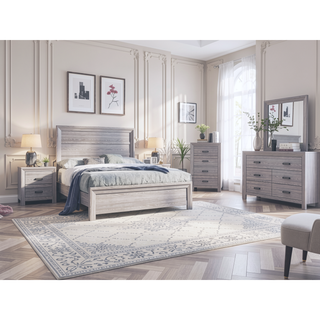 Sunvega Contemporary Nightstand End Table with Two Storage Drawers and Metal Hand Pull