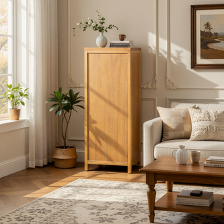 Sunvega Compact Nightstand with Smooth Glide and Mortise Tenon Joinery
