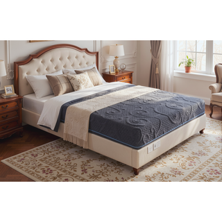 Sunvega Firm Comfort 8" Twin Size Gel-Infused Memory Foam Hybrid Mattress in Dark Gray