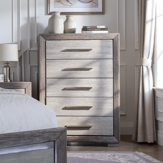 Sunvega Transitional Gray Chest with Metal Bracket Legs and Ball Bearing Glides