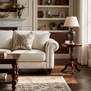 Sunvega Walnut Brown Transitional Gathering Height Table for Dining Room