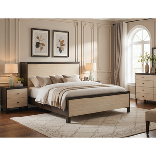 Sunvega Farmhouse Style Brown 9-Drawer Dresser with Wall Anchor Safety Hardware