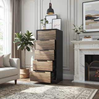 Sunvega Washington Five Drawer Dresser for Bedroom with Easy Assembly