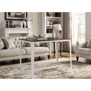 Sunvega Minimalist Farmhouse Style Counter Height Table with Brown MDF Top