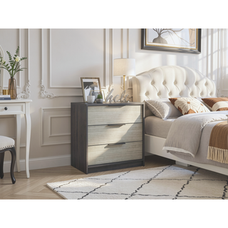 Sunvega Superior Top Light Gray Dresser with 3 Large Storage Drawers