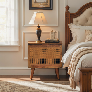 Sunvega Soli Wood Larissa Lid-up Storage Stool in Oak-ish Beige Brown
