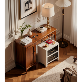 Sunvega Weathered Gray Finish 6 Drawer Dresser Faux Wood Veneer Bedroom Furniture