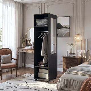 Sunvega Wardrobe Devon with Integrated Mirror and Ample Shelving for Bedroom