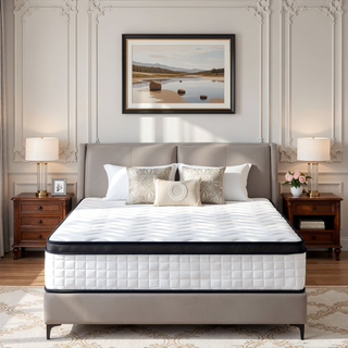 Sunvega King Size Hybrid Mattress with Memory Foam and Individually Wrapped Springs