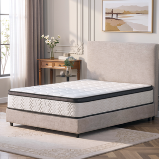 Sunvega 12 Inch Queen Size Hybrid Mattress with Zoned Pocket Springs and Gel Memory Foam