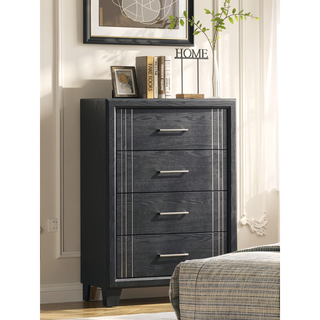 Sunvega Contemporary White Beige Finish Wooden Nightstand with Two Drawers