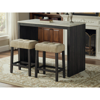 Sunvega Black Dining Table with Side Storage Shelves and Boucle Fabric Stools
