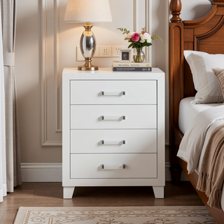 Sunvega White Queen Upholstered Bed with Modern LED Accent Lighting