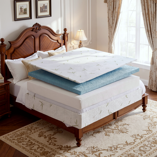 Sunvega 10-Inch Dual Layer Memory Foam Mattress with Bamboo Infused Cover King