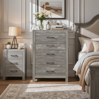 Sunvega Natural Finish Full Bed with Headboard Footboard and Rails