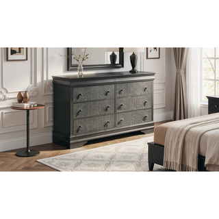 Sunvega Blaze Modern Style White Wood Dresser with Six Spacious Drawers