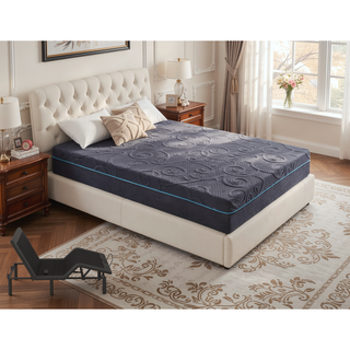 Sunvega Firm Comfort 8" Twin Size Gel-Infused Memory Foam Hybrid Mattress in Dark Gray