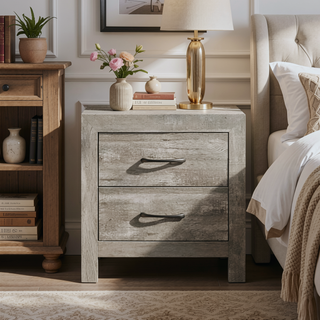 Sunvega Natural Finish Full Bed with Headboard Footboard and Rails