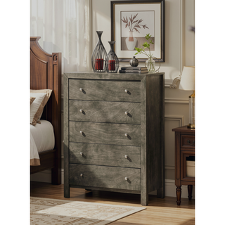 Sunvega Dark Brown Tufted Polyurethane Upholstered King Size Bed Frame