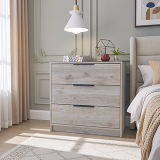 Sunvega Maryland Three Drawer Dresser with Superior Top in Black Wengue Pine Finish