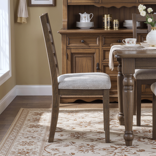Sunvega Light Brown Finish Wooden Counter Height Dining Table Set with Bench