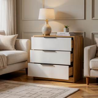 Sunvega Maryland Three Drawer Dresser with Superior Top in Black Wengue Pine Finish