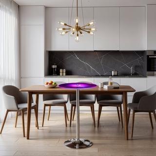 Sunvega Contemporary Light Up Adjustable Bar Table with Multi-Colored LED Light Show